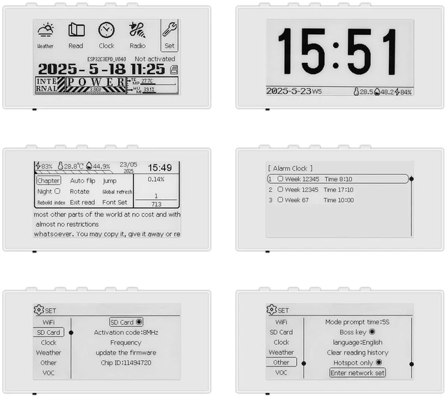Alt view image 6 of 7 - Mini E-Book Reader 2.66 Inch Display Ink Screen E Reader Devices for Viewing TXT & EPUB Files 32GB with Backlit, Dark Mode, Modify Font Size, Automatic Page Flipping Function (White Panel)