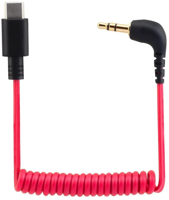 Main image of USB C to 3.5mm Cable for RODE Wireless Go II, Coiled Right Angle TRS Male DAC AUX Adapter Audio Cord Compatible with iPhone 15 Pro Max Plus, Galaxy S23 Ultra, Pixel 7 iPad Air Mini