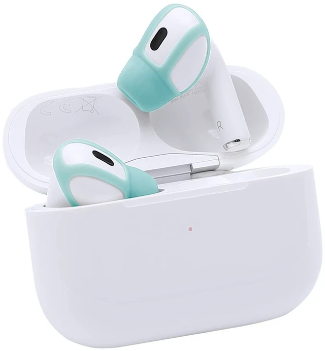 Alt view image 2 of 6 - ACOUS Design Purest Pro Silicone Earbuds Covers Anti-Slip Sport Replacement Ear Tips Enhance Sound Quality Compatible with Apple AirPods 3, AirPods Pro 1 & 2 for Workouts (Pale Blue)