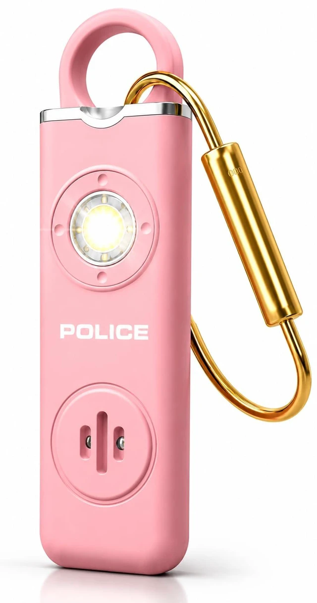 Main image of Personal Safety Alarm 130dB Rechargeable Emergency Self Defense Keychain with LED Flashlight & SOS for Women, Men, Kids & Seniors, Pink