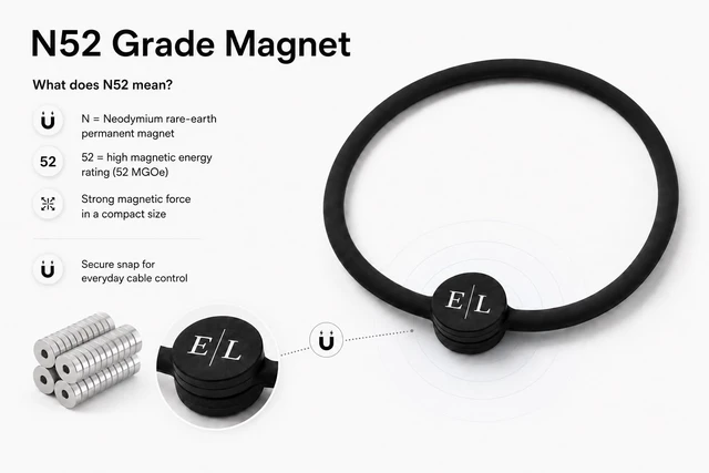 Alt view image 6 of 7 - Premium Magnetic Silicone Cable Ties, 10 Pack, Reusable Cable Organizer Straps with N52 Neodymium Magnets, Food-Grade Silicone Cord Management for Home, Office & Travel, Black, 7.5 Inch