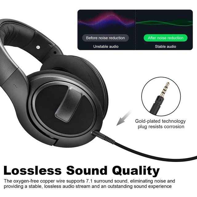 Alt view image 4 of 7 - HD599 Headphone Cable Compatible with Sennheiser HD599, HD598, HD579, HD569, HD558, HD518 Headphone, Coiled Audio Cable with 6.35mm Adapter, 5-10ft