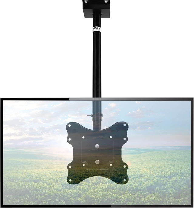 Main image of Adjustable Height TV Ceiling Mount - Swivel and Tilting Vertical VESA Universal Mounting Bracket, Mounts 14 to 42 Inch HDTV, LED, LCD, Plasma, Flat Screen Television Up to 30 KG - PCTVM15