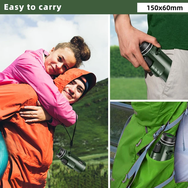 Alt view image 6 of 7 - Monocular Telescope 40X60 with Smartphone Holder & Tripod, Power Prism Compact Monoculars for Adults Kids, HD Monocular Scope for Bird Watching Hiking Concert Travelling