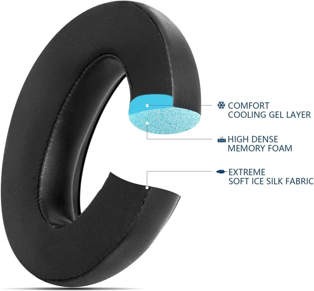 Alt view image 4 of 7 - GVOEARS Cooling-Gel Earpads Cushions Replacement for Sennheiser HD650 / HD660 S / HD600 / HD6XX / HD58X / HD580 / HD565 / HD545 / HD535 Headphones, Ear Pads with Memory Foam, Added Thickness