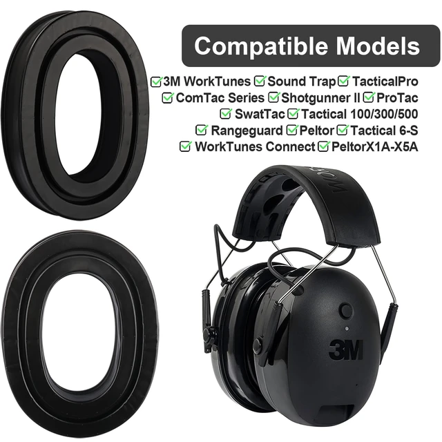 Alt view image 4 of 7 - 3M WorkTunes Ear Pads - Silicone Gel Instant chill Replacement Earpads Compatible with 3M WorkTunes Peltor Tactical 100/300/500 Ear Cushion Rangeguard 3M Peltor Shotgunner II Pro Tac Com Tac Earmuffs