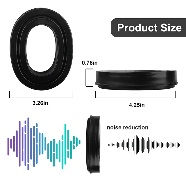 Alt view image 7 of 7 - 3M WorkTunes Ear Pads - Silicone Gel Instant chill Replacement Earpads Compatible with 3M WorkTunes Peltor Tactical 100/300/500 Ear Cushion Rangeguard 3M Peltor Shotgunner II Pro Tac Com Tac Earmuffs