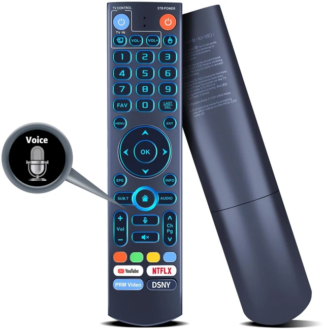Main image of V5 Pro Replacement Backlit Voice Remote Control for Vseebox V3 Pro, V3 Plus, V5 Pro, V1, V1 Pro, V2, V2 Pro, V1 Max, Elite, Max