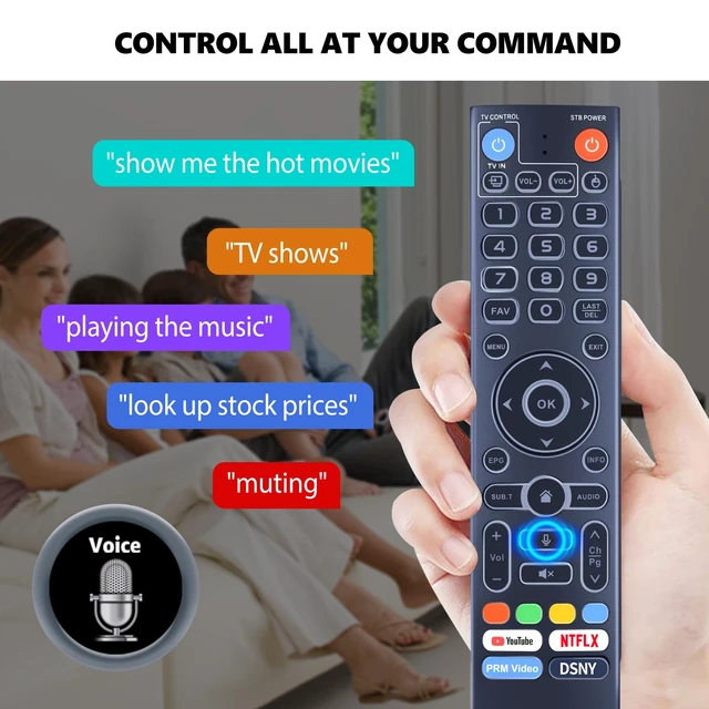 Alt view image 6 of 7 - V5 Pro Replacement Backlit Voice Remote Control for Vseebox V3 Pro, V3 Plus, V5 Pro, V1, V1 Pro, V2, V2 Pro, V1 Max, Elite, Max
