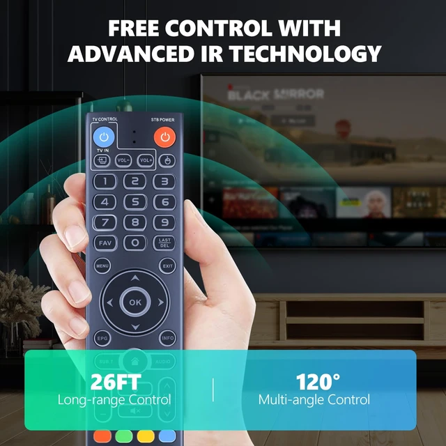Alt view image 7 of 7 - V5 Pro Replacement Backlit Voice Remote Control for Vseebox V3 Pro, V3 Plus, V5 Pro, V1, V1 Pro, V2, V2 Pro, V1 Max, Elite, Max