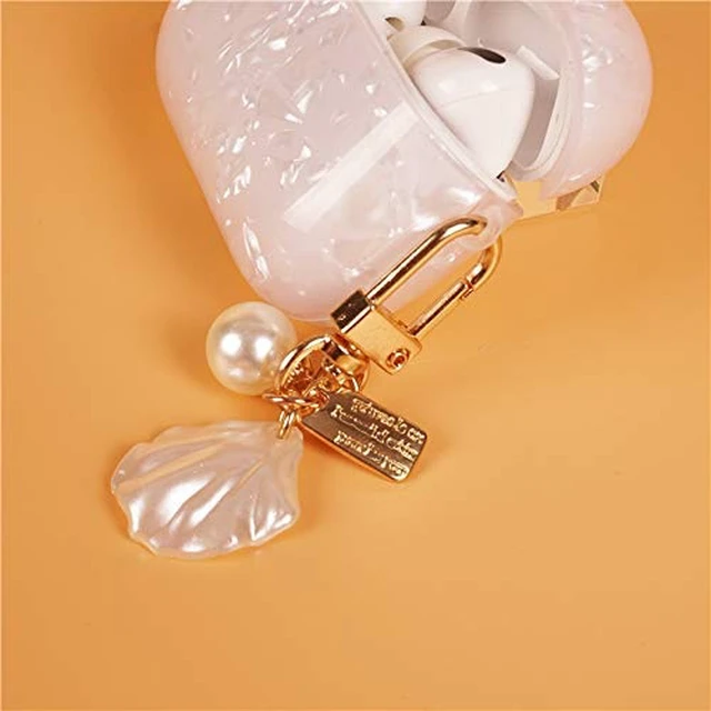 Alt view image 6 of 7 - for AirPods Pro 3 Case 2025, Pearl Aurora Glitter Protective Shell with Charm, Cute Aesthetic Case for AirPods Pro 3rd Generation (Aurora, AirPods Pro3)