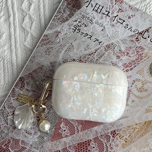 Alt view image 5 of 7 - for AirPods Pro 3 Case 2025, Pearl Aurora Glitter Protective Shell with Charm, Cute Aesthetic Case for AirPods Pro 3rd Generation (Aurora, AirPods Pro3)