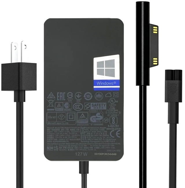 Main image of 127W Surface Charger, for Surface Laptop Studio 2, 1, Surface Book 3, 2, 1 for Surface Book 1-3, Surface Laptop Studio, Surface Pro 3-11, Surface Laptop 1-8, Surface Go 1-4, Surface LaptopGo