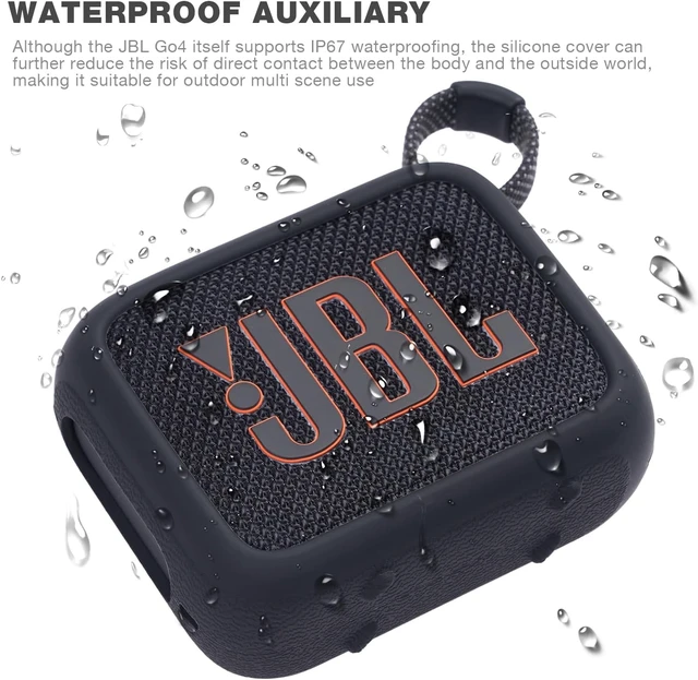 Alt view image 3 of 7 - Silicone Cover Case Compatible with JBL Go 4 Ultra Portable Bluetooth Speaker (Black)