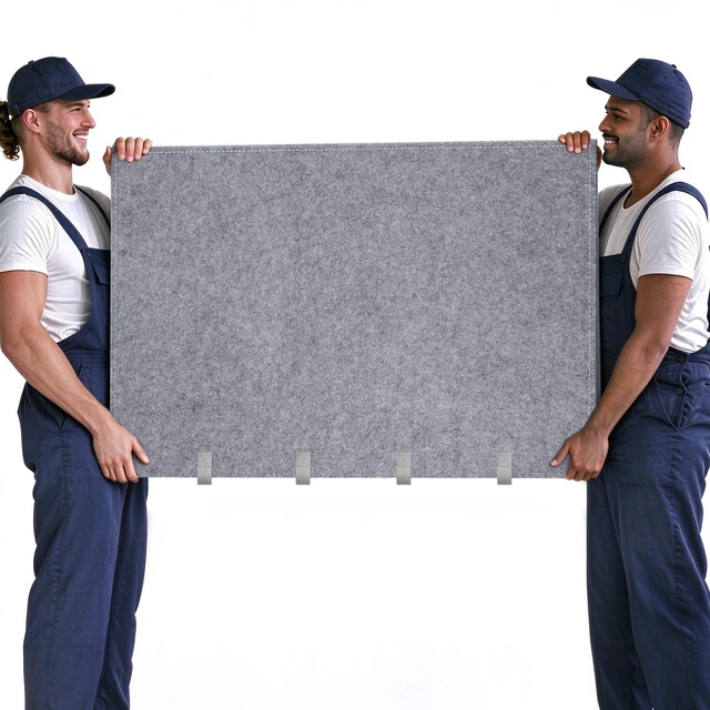 Main image of TV Cover for Moving & Packing 70"-75" Felt Flat Screens TV Wrap Protector Anti-Scratch TV Dust Cover for TV Packing Boxes Protection TV Moving Home Renovation Pet Scratch or Other Furniture, Straps