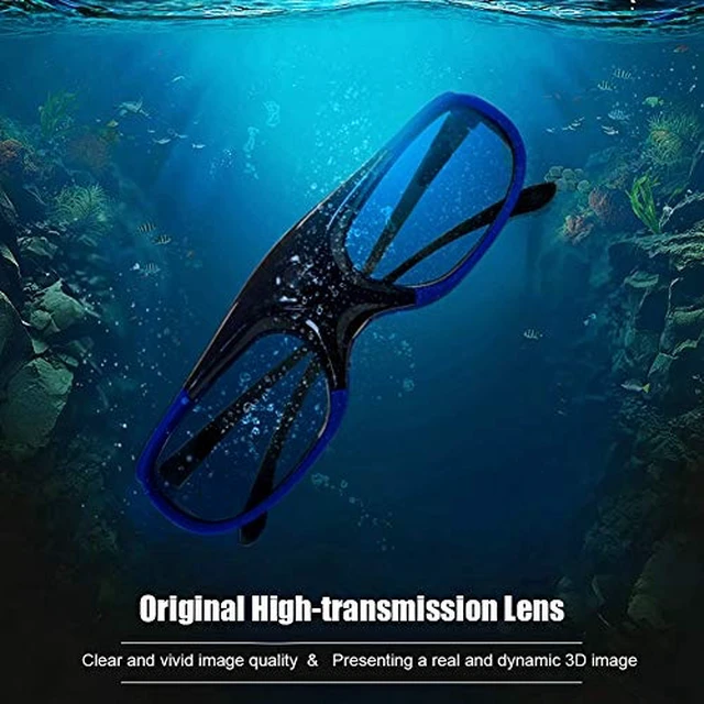 Alt view image 2 of 7 - 3D Glasses, 144Hz DLP-Link Active Shutter Glasses with Rechargeable Battery for 3D Projectors, Goggles for Mainstream DLP Projectors