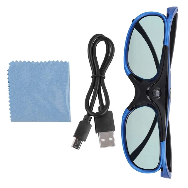 Alt view image 7 of 7 - 3D Glasses, 144Hz DLP-Link Active Shutter Glasses with Rechargeable Battery for 3D Projectors, Goggles for Mainstream DLP Projectors