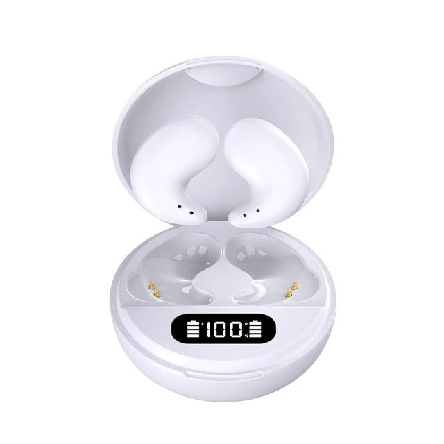 Main image of Sleep Headphones Invisible Wireless Earbuds Bluetooth 5.3 Sleeping Ear Buds with LED Display Charging Case Mini Earphones for Side Sleepers Exercise Workout White