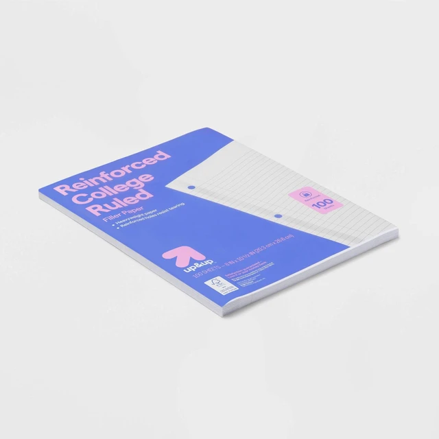 Alt view image 2 of 7 - 100ct College Ruled Reinforced Notebook Filler Paper: 10.5x8 Inches, Loose Leaf, 20 lb, White, 100 Sheets
