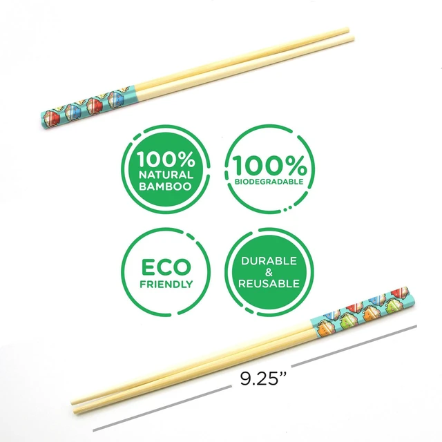 Alt view image 3 of 7 - Ramen Cast Bamboo Chopsticks | Set of 4