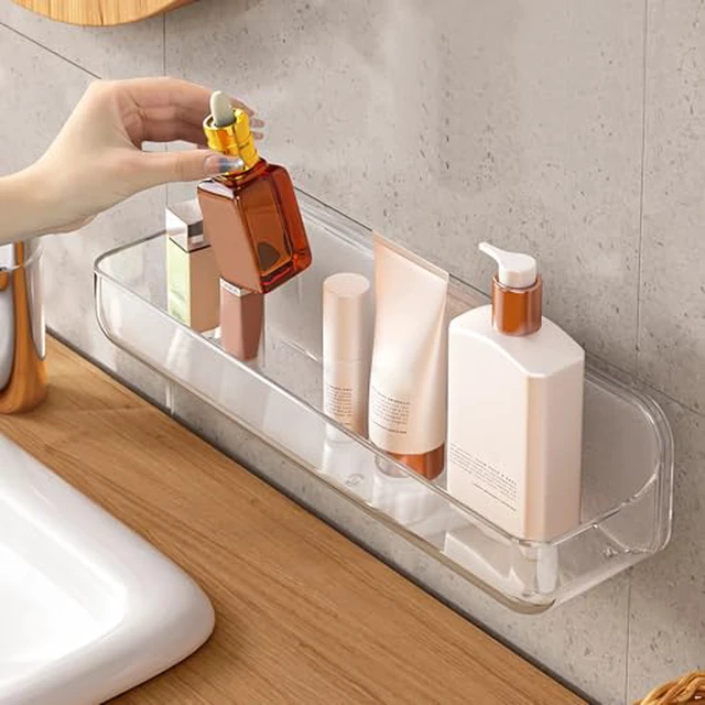 Alt view image 3 of 6 - Wall Mount Organizer, Large Adhesive Wall Self - Bathroom Shelf