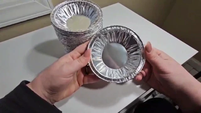 Alt view image 2 of 3 - (50 Pack Pie Pans 5 inch,Mini Pie Tins HEAVY-DUTY Disposable Aluminum Foil Tart,pie Pans for Baking Personal Mini Pies, Easily Stack & Store, Freeze & Reheat