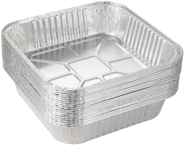 Main image of 25pack-8x8 Aluminum foil Pans Disposable Square baking Cake Pans