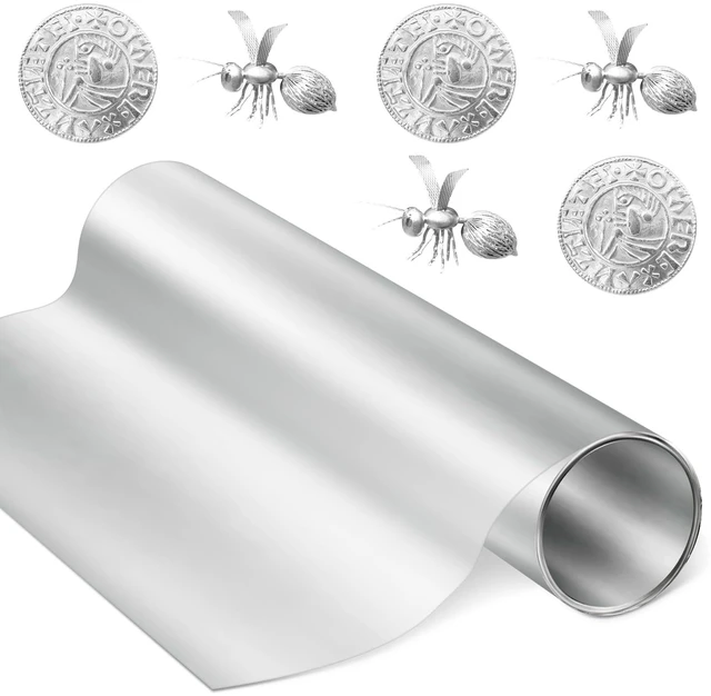 Main image of 1 Roll Aluminum Foil, 12 Inch x 20 ft x 0.1 mm, Silver | Malleable for Embossing Art Crafts, Flashing Repairs, Weatherproof Multipurpose Roll