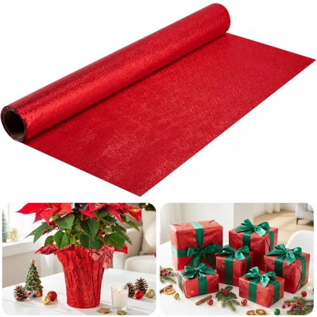 Alt view image 4 of 5 - 10 Yard Christmas Plant Pot Floral Foil, Florals Foils Wrapping Paper