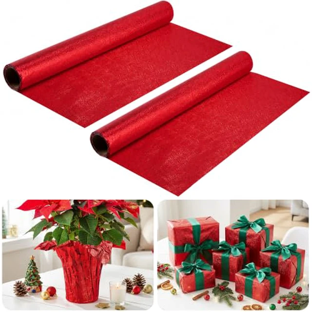 Alt view image 5 of 5 - 10 Yard Christmas Plant Pot Floral Foil, Florals Foils Wrapping Paper