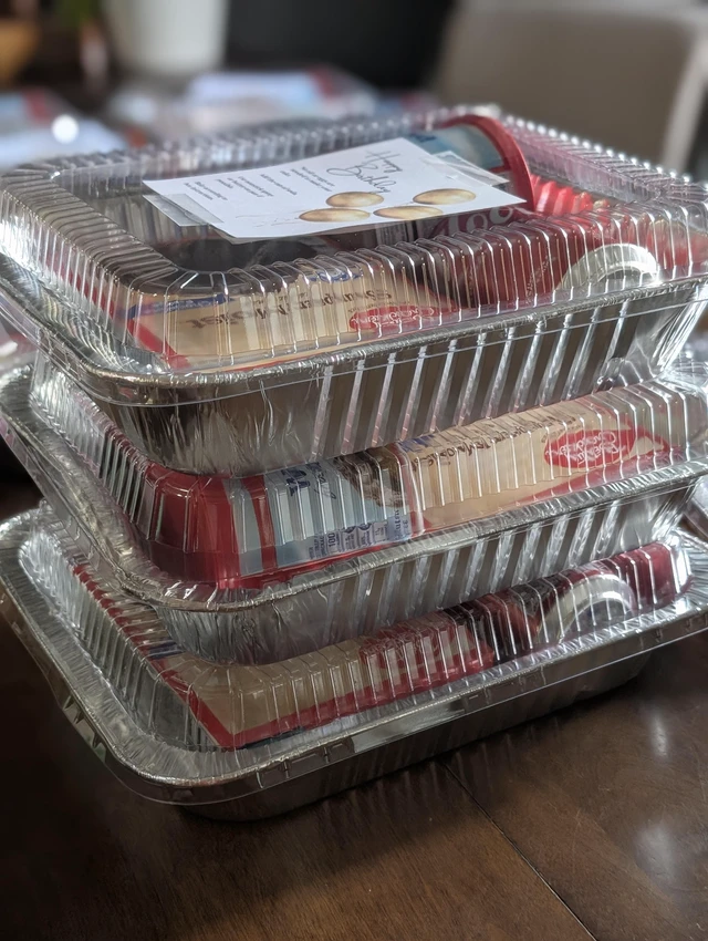 Alt view image 3 of 5 - 9x13 Disposable Aluminum Foil Pans with Clear Lids (10 Pack), Durable Half Size Deep Extra Heavy Duty Food Containers for Baking, Cooking, Roasting, Heating or Steam Table