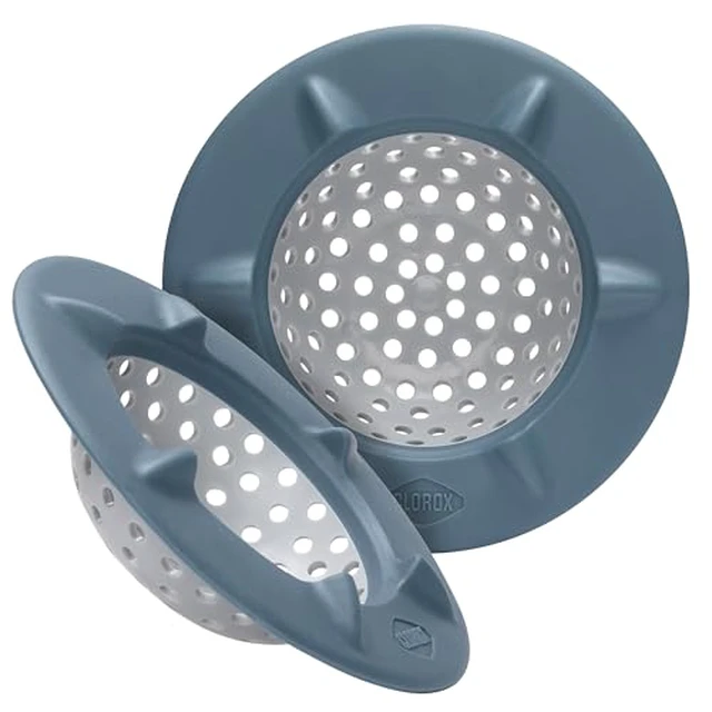 Alt view image 2 of 2 - KeptClean WaterGuard Sink Strainer 2 Pack, Almond Cream - Elevated Drain Protector with Open-Flow Ribbed Design for Kitchen Sink Drainage & Food Debris Collection