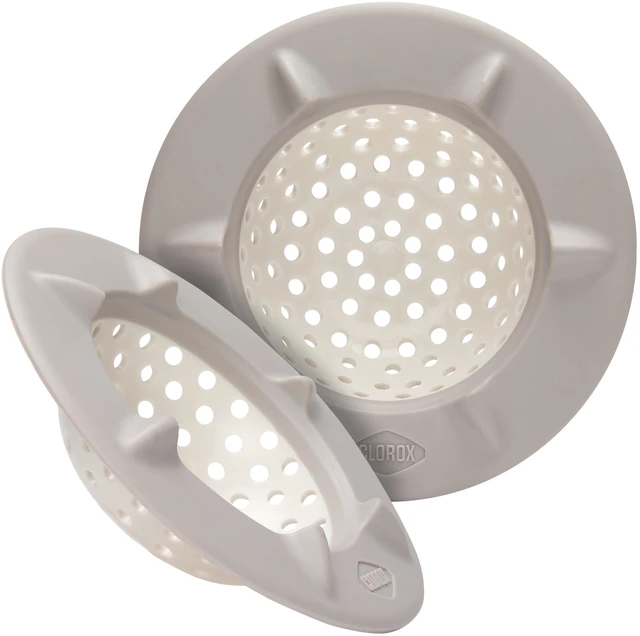 Main image of KeptClean WaterGuard Sink Strainer 2 Pack, Almond Cream - Elevated Drain Protector with Open-Flow Ribbed Design for Kitchen Sink Drainage & Food Debris Collection