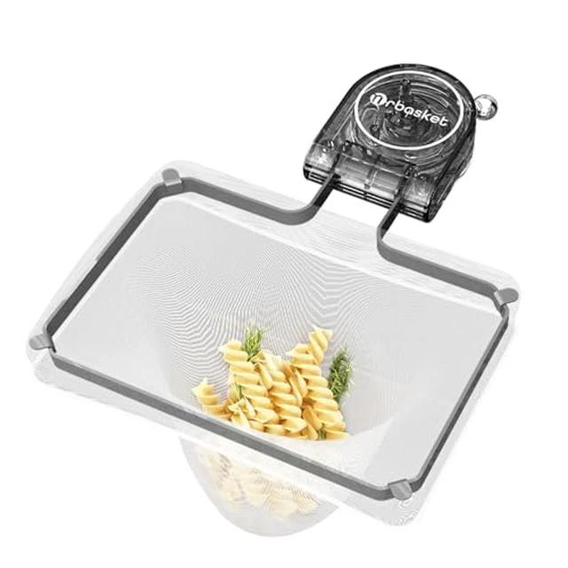 Alt view image 3 of 5 - Sink Strainer with 100 PCS Filter Mesh Bag, Food Waste Filter Basket, Suction Cup Folding Washing Vegetables and Fruits Drying Bag Holder(Grey)