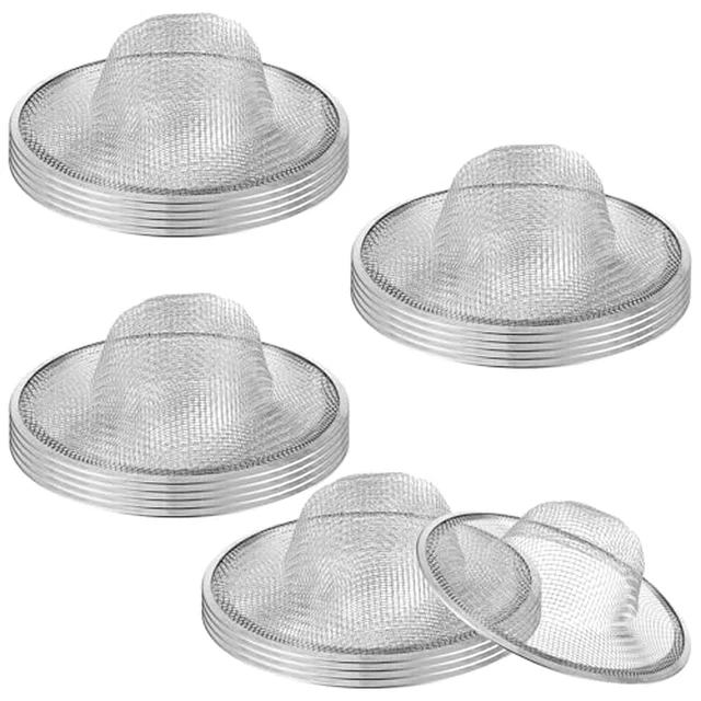 Alt view image 2 of 2 - 20 Pcs Stainless Steel Sink Strainers, 4.5" Diameter Mesh Sink Drain Strainers, Slop Basket Filter Traps for Kitchen Sinks, Bathroom Sinks, Shower Drains, and Floor Drains