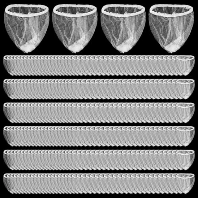 Alt view image 2 of 2 - 1000 Pack Disposable Sink Strainer Bags, Ultra-Fine Nylon Mesh Drain Catcher for Kitchen Sink, Elastic Disposable Strainer Filters for Food Waste, Hair & Debris, Universal Fit for Most Drains