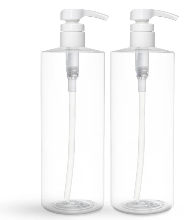 Main image of BRIGHTFROM Empty Shampoo Pump Bottles, 32 OZ / 1 Liter, BPA-Free Cylinder Containers, Household & Commercial Use, 2 Pack - Leak Proof