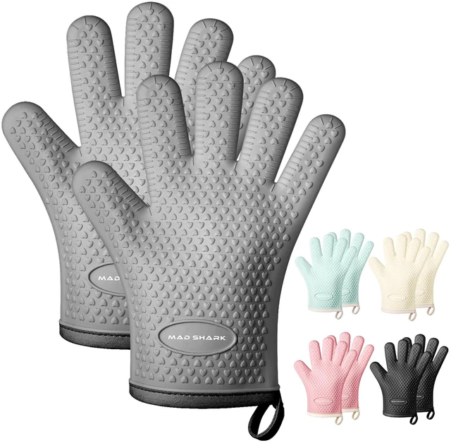 Main image of SHARK Silicone Oven Mitts with Fingers Heat Resistant 450°F in Kitchen