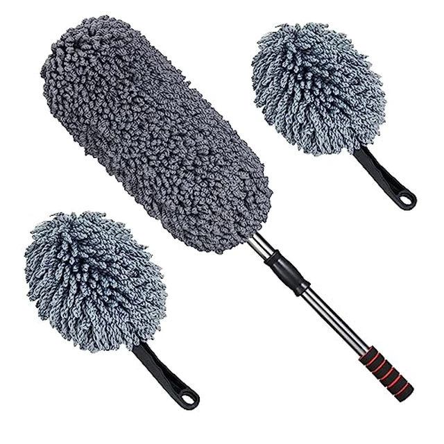 Alt view image 2 of 6 - IPELY 3 Pack Large Microfiber Car Duster Exterior Scratch Free with Extendable, Car Duster Interior Multipurpose dust Cleaning