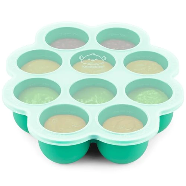 Alt view image 7 of 7 - KeaBabies Silicone Food Freezer Trays with Lid, 2oz x 10 Pods (Chai Latte)