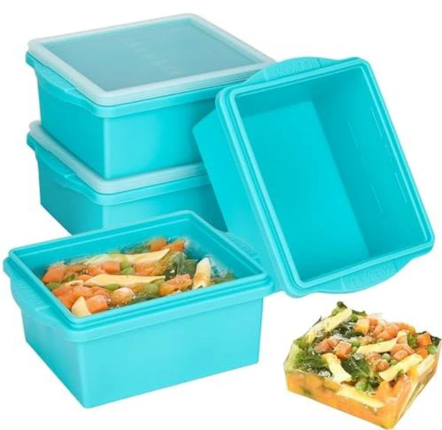 Alt view image 2 of 2 - 2Cup Silicone Freezer Trays with Lids, Silicone freezer molds, 4 Pack