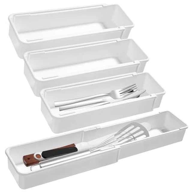 Alt view image 2 of 2 - Drawer Organizer 4 Pack Expandable Dividers Adjustable Length