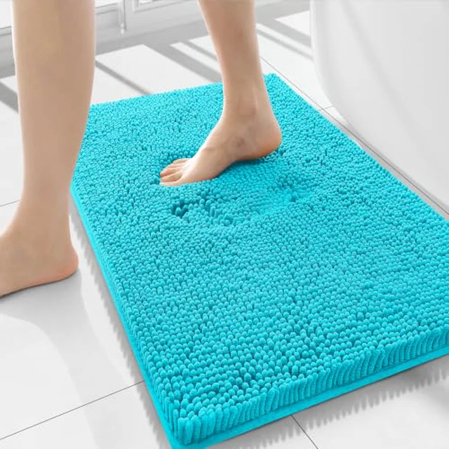Alt view image 4 of 5 - Smiry Bathroom Rugs 24X16, Luxury Chenille Extra Soft Absorbent Bath Mat