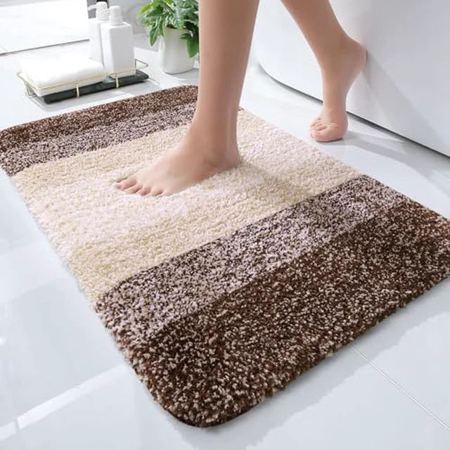 Alt view image 2 of 5 - Small Bathroom Rugs 24x16, Extra Soft Absorbent Microfiber Bath Rugs