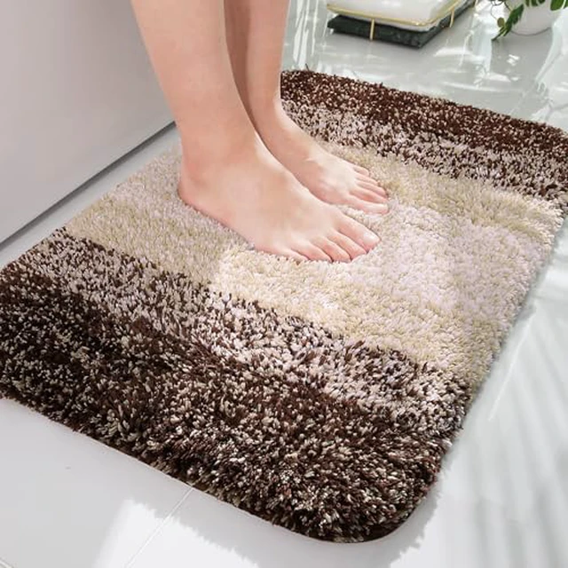 Alt view image 3 of 5 - Small Bathroom Rugs 24x16, Extra Soft Absorbent Microfiber Bath Rugs