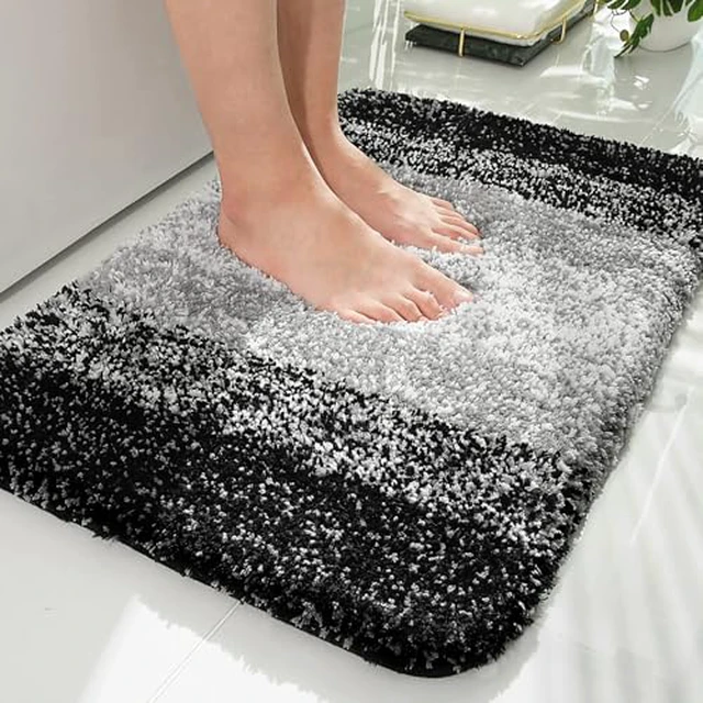 Alt view image 5 of 5 - Small Bathroom Rugs 24x16, Extra Soft Absorbent Microfiber Bath Rugs
