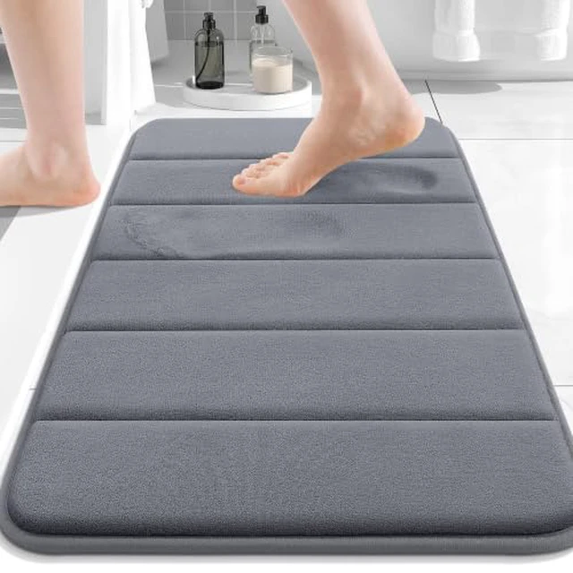 Alt view image 2 of 5 - Buganda Memory Foam Bath Mat 24 x 16, Ultra Soft Absorbent Bathroom Rugs