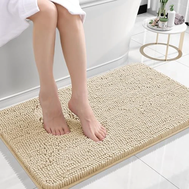 Alt view image 2 of 5 - Small Bathroom Rugs 24x16, Extra Soft Absorbent Chenille Bath Rugs