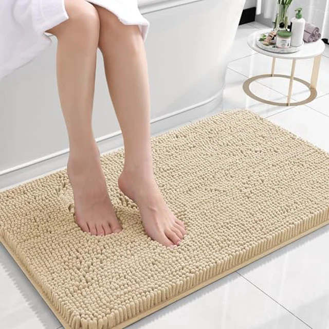 Alt view image 3 of 5 - Small Bathroom Rugs 24x16, Extra Soft Absorbent Chenille Bath Rugs