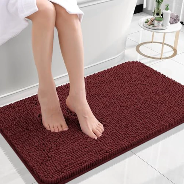 Alt view image 5 of 5 - Small Bathroom Rugs 24x16, Extra Soft Absorbent Chenille Bath Rugs